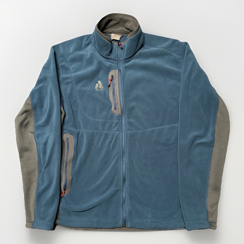 Eddie Bauer First Ascent Full Zip Fleece Jacket Mens XL Blue